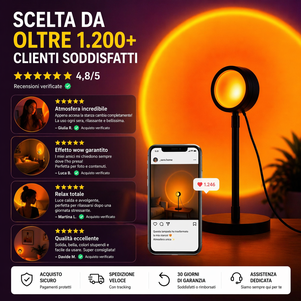 SunVibe™ Lampada Tramonto LED