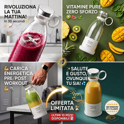 Il tuo Frullato Fresco e Salutare Ovunque Tu Sia!