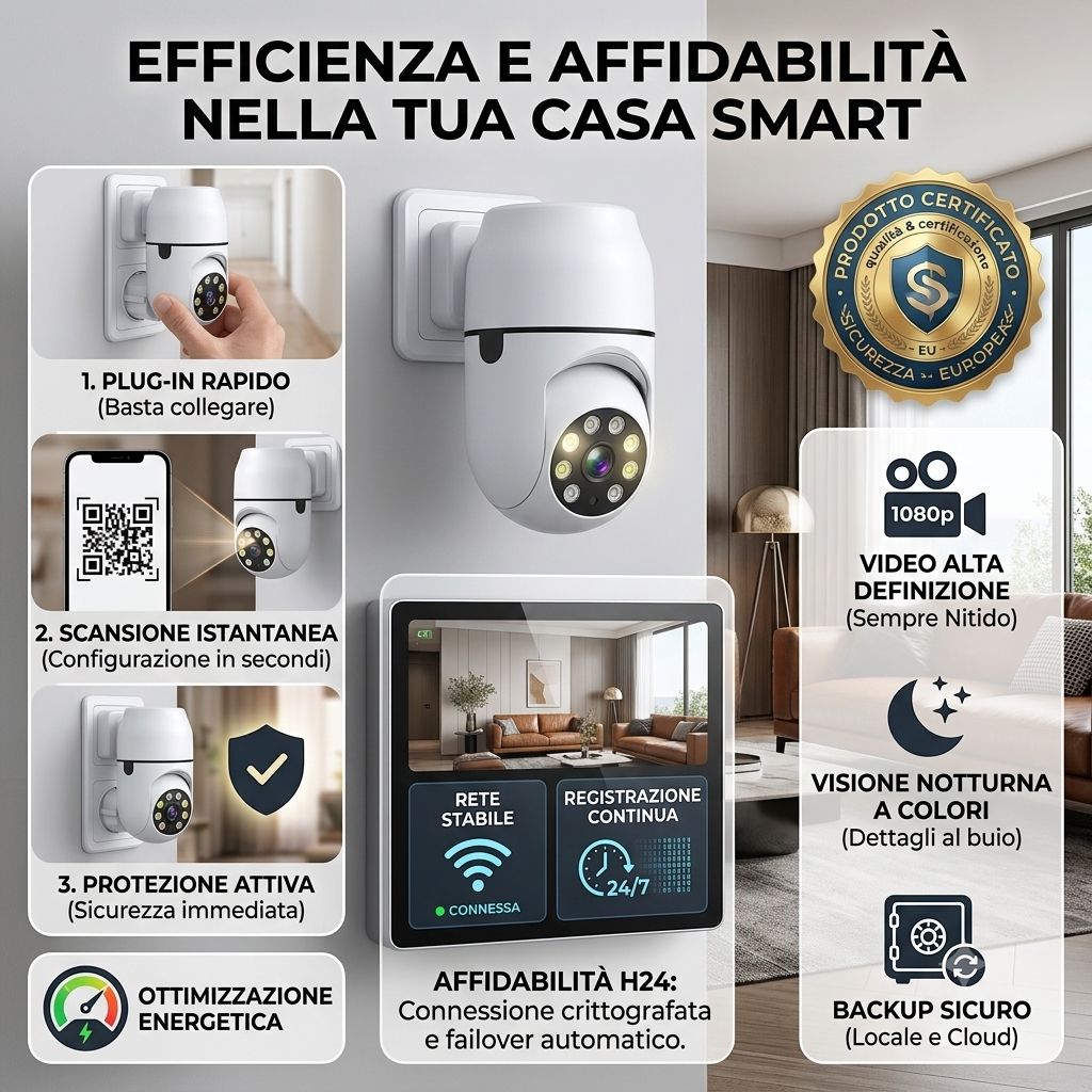 Telecamera Sicurezza Professionale WiFi