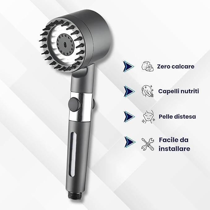 Soffione Doccia Multifunzionale Anticalcare